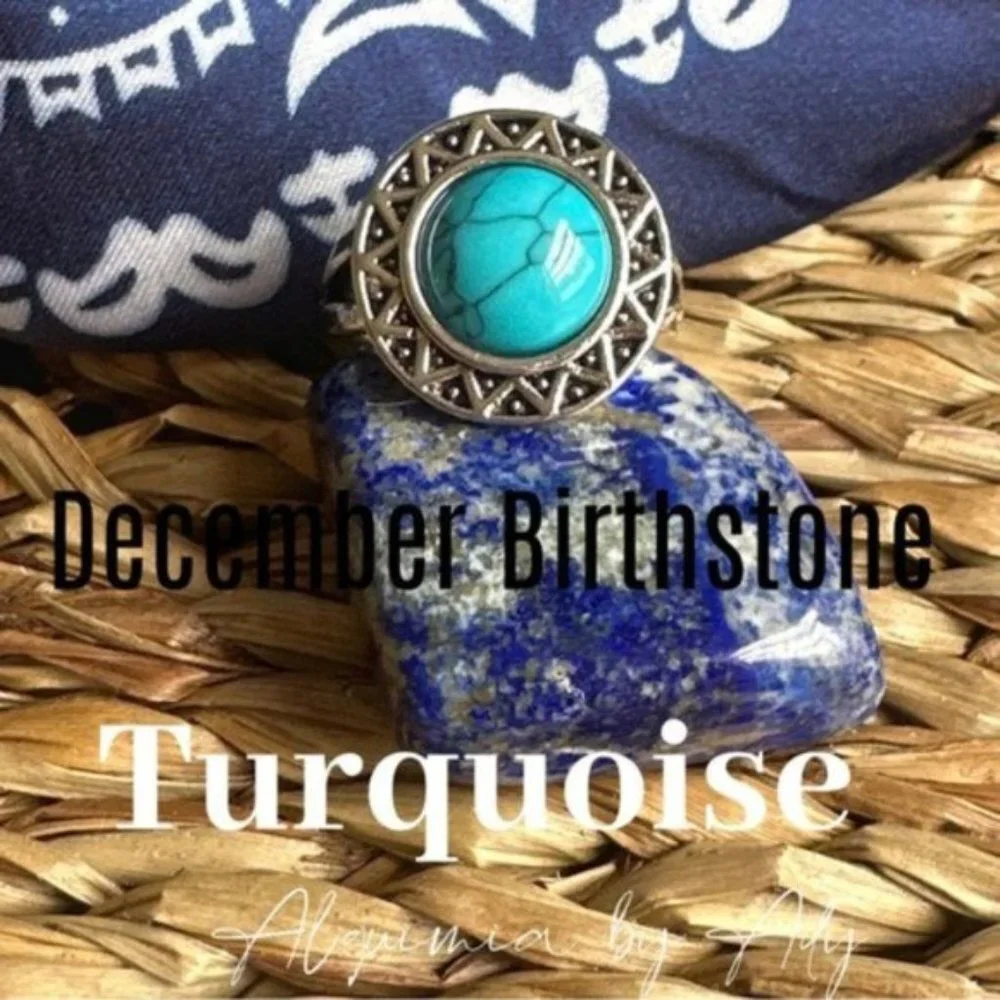 Turquoise hoops western style earrings - Picture 2 of 5